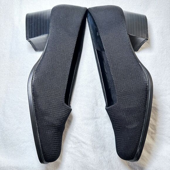 Aerosoles Love Pump Women's Black Block Heeled Knit Fabric Shoe‎ Size 7 - Picture 4 of 8